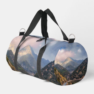 Wandbild Road Into the Quiet Landscape Fotodruck Duffle Bag