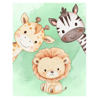 Wandbild Safari-Tiere für das Kinderzimmer Poster