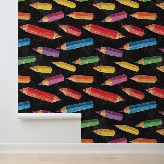 Wanddekor der Schule oder des Kindergartens - farb Tapete (Anwendung)