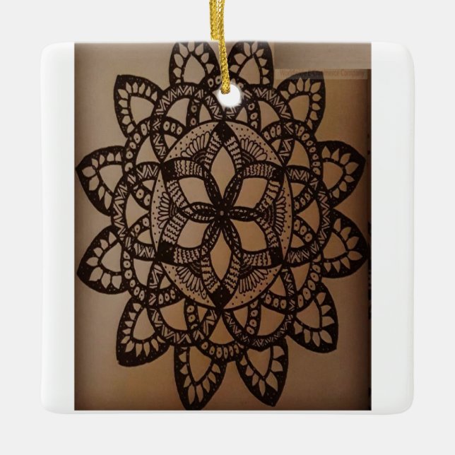 Wanddekoration Tambourine Keramikornament (Vorderseite)