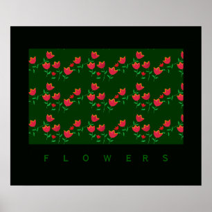 Wanddekorative Blume Poster