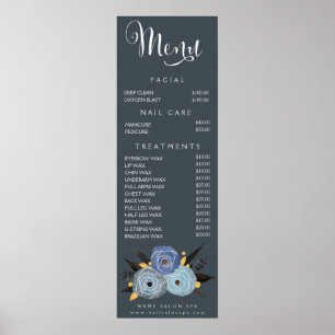 Wanddruck Spa Salon Schönheitssalon Menü Preislist Poster