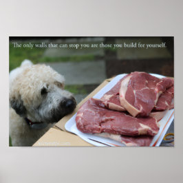 Wände Druck - Fleisch als Motivation Poster