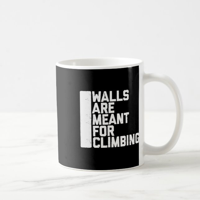 Wände sind zum Klettern da Boulder Tee  Kaffeetasse (Rechts)