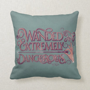 Wanded und extrem gefährliche Grafik - rosa Kissen