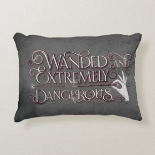 Wanded und extrem gefährliche Grafik - weiß Dekokissen