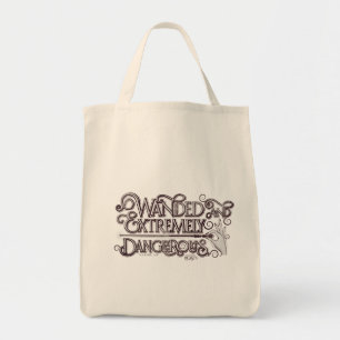 Wanded und extrem gefährliche Grafik - weiß Tragetasche