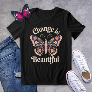 Wandel ist schön, Folk Art Schmetterling-Shirt Tri-Blend Shirt