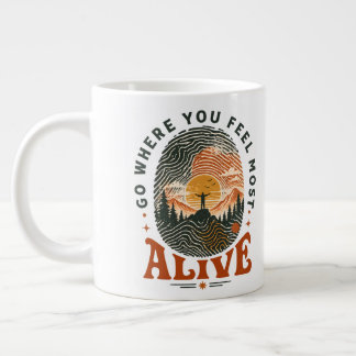 Wander-Abenteuer-Geschenk, bei dem du dich lebendi Jumbo-Tasse