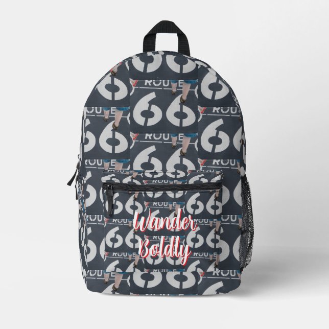 Wander Boldly Bedruckter Rucksack (Vorderseite)