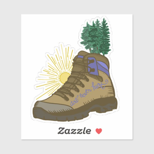 Wander Boot Dirt nie verletzen Sticker (Blatt)