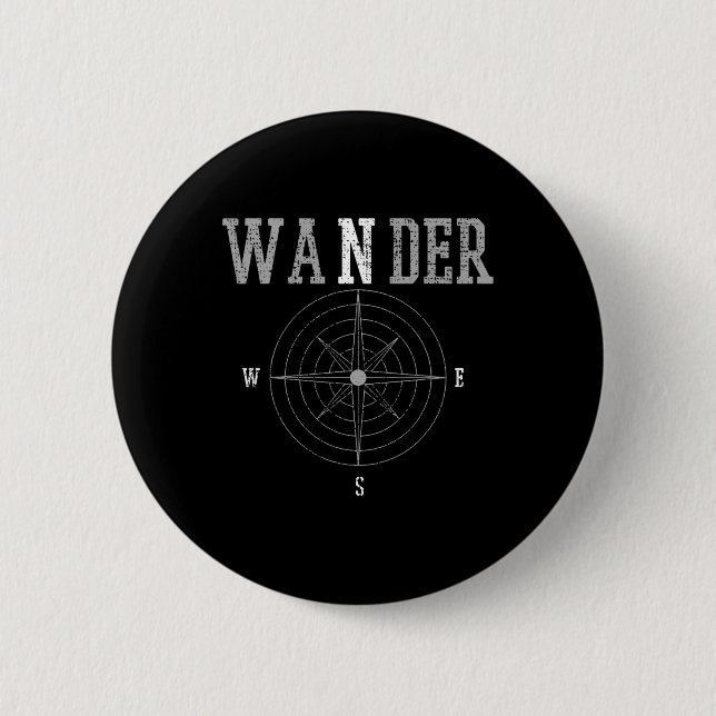 Wander Comp Wandern Camping Abenteuer  Button (Vorderseite)