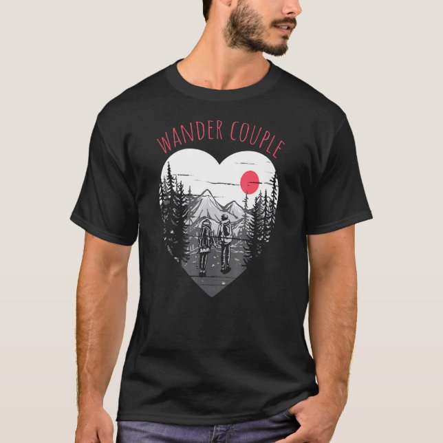 Wander Couple Wandern Außenbereich T-Shirt (Vorderseite)