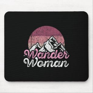 Wander Frau Berg Camping Wandern Mädchen Outdoor Mousepad