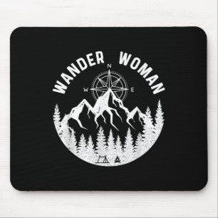 Wander Frau Wanderabenteuer Camping Frauen Road T Mousepad