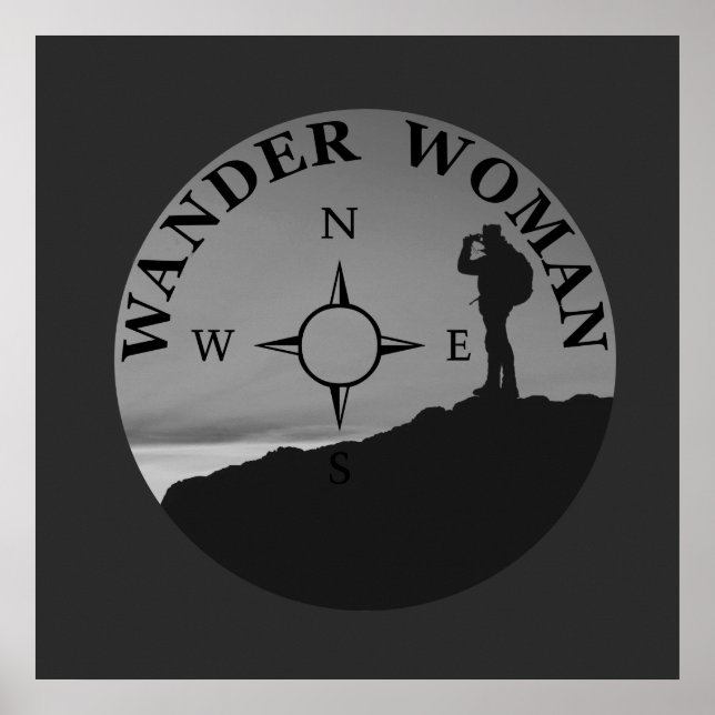 Wander Frau Wandern Poster (Vorne)