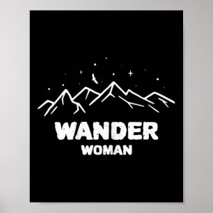 Wander Frau Wandern Wandern Bergsteigen  Poster