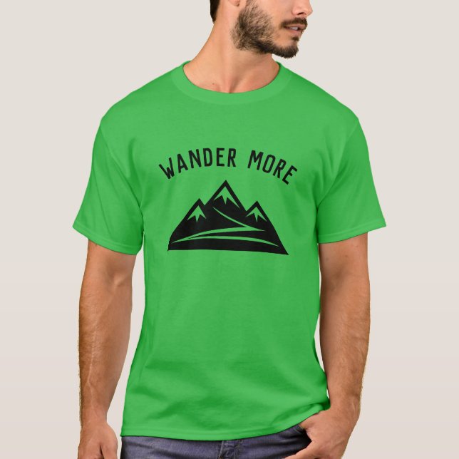 Wander Mehr Bergspitzen-Design zum Shirt für Männe (Vorderseite)