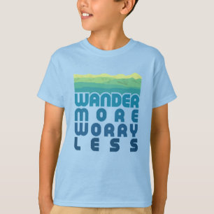 Wander mehr Besorgnis erregend weniger/blauer Grad T-Shirt