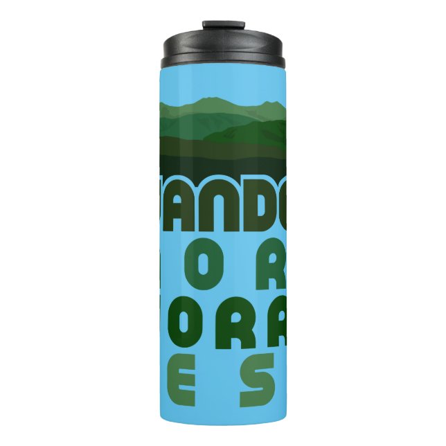 Wander mehr Besorgnis weniger Thermosbecher (Vorderseite)