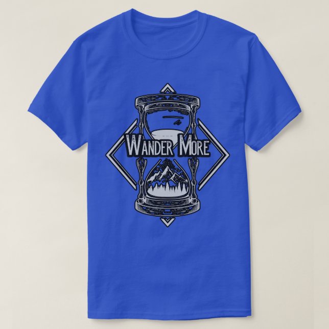 Wander mehr Wandern Natur Hourglass Wandern T-Shirt (Design vorne)
