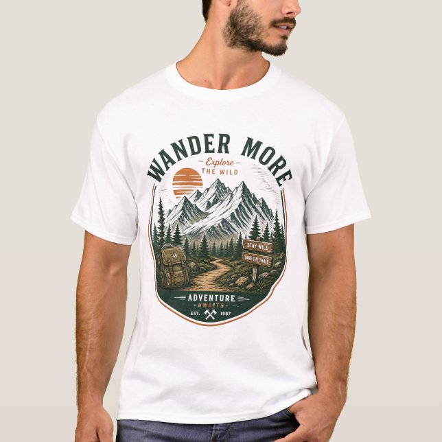 Wander More Adventure Tee (Vorderseite)