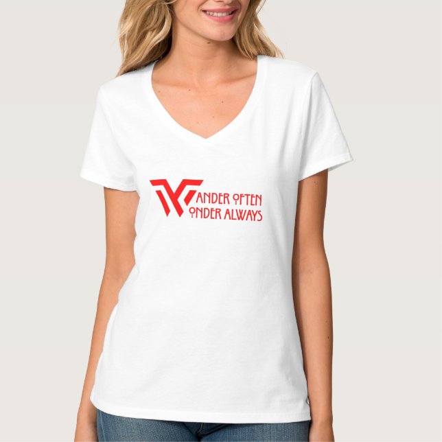 Wander oft Wonder immer T-Shirt (Vorderseite)