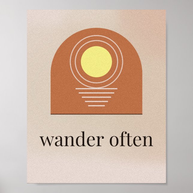 Wander Often Boho Terrakotta Sonnenbogen Kunstprin Poster (Vorne)