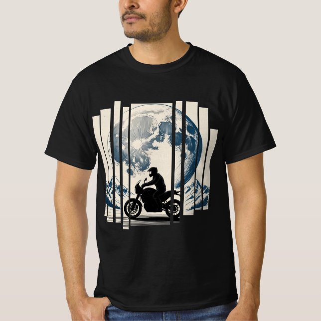 Wander, Ride, wiederholen moto boho T-Shirt (Vorderseite)