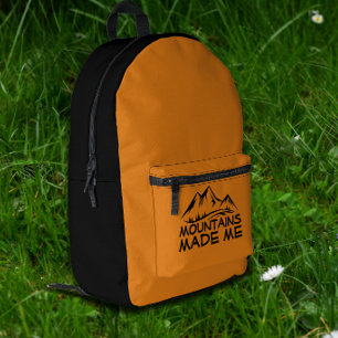 Wander-Rucksack in Gelb für Naturfreunde Bedruckter Rucksack
