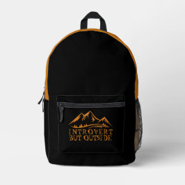 Wander-Rucksack Modern Mountain orange Bedruckter Rucksack