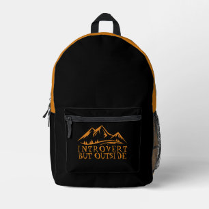 Wander-Rucksack Modern Mountain orange Bedruckter Rucksack