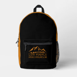 Wander-Rucksack Modern Mountain orange Bedruckter Rucksack