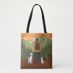 Wander-Tasche mit Hund und Katze für Bergabenteuer