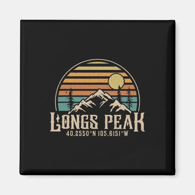 Wander-Tourist Colorado Wandern Berg Longs Pe Magnet (Vorne)