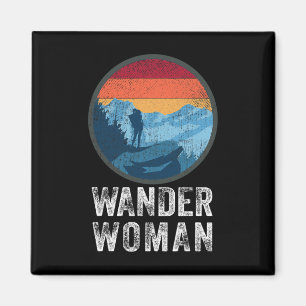 Wander Woman Vintage Take A Hike Klettern Wandern  Magnet