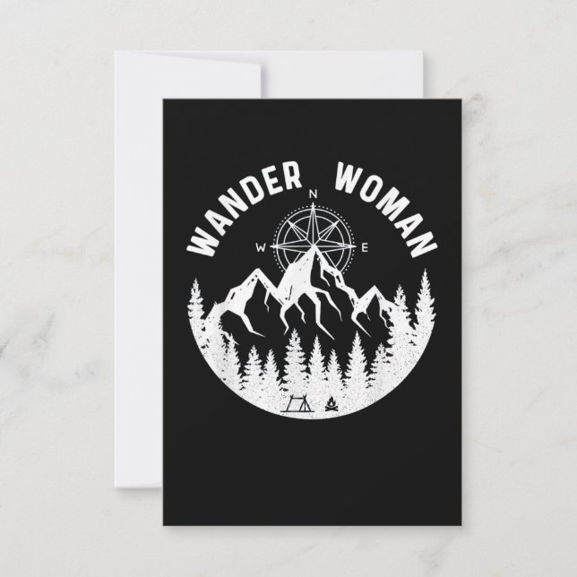 Wander Woman Wandern Karte (Vorderseite)