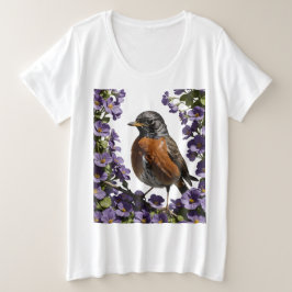 Wanderatorien Turdus und Wisconsin Violet Viola Große Größe T-Shirt