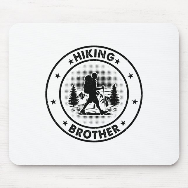 Wanderbruder Bergwanderer Bruder  Mousepad (Vorne)