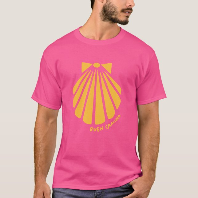 Wanderbuen Camino De Santiago Scallop Muschel Pilg T-Shirt (Vorderseite)