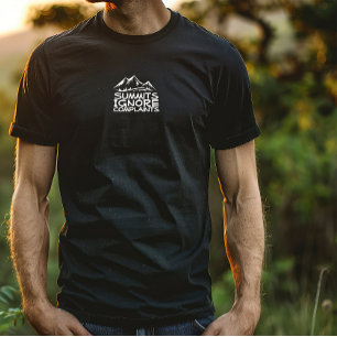 Wandercamping Humor Schwarz Weiß T-Shirt