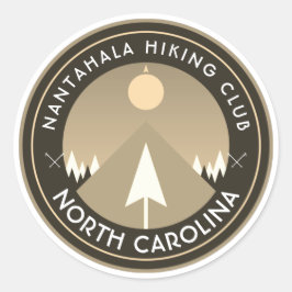 Wanderclub Nantahala Nord-Carolina Runder Aufkleber