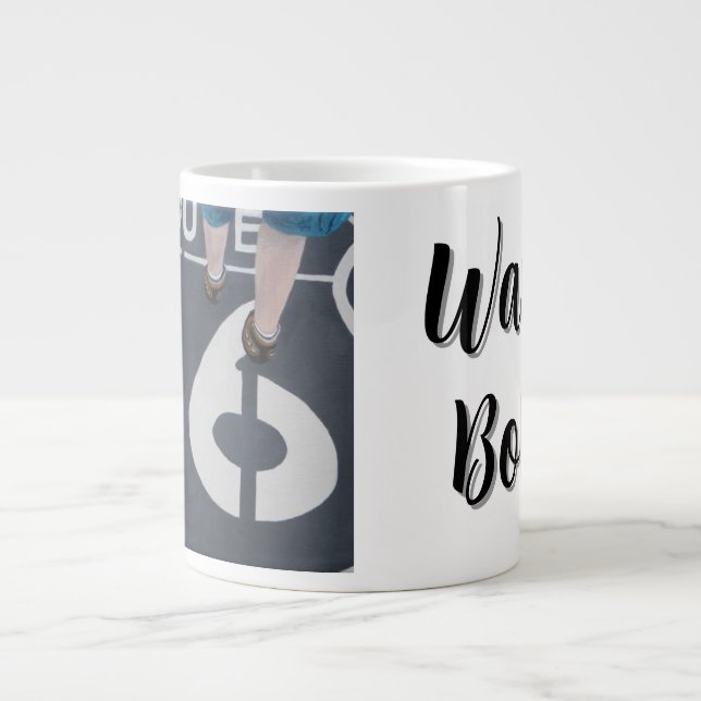 Wandere kühn Jumbo-Tasse (Vorderseite)