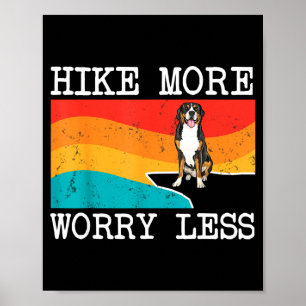 Wandere mehr, sorge dich weniger, größerer Schweiz Poster