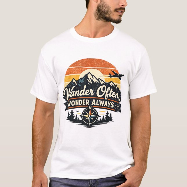 Wandere oft, staune immer T-Shirt (Vorderseite)