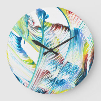 Wanderer 1 Bunte Abstrakte Wanduhr