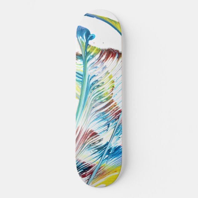 Wanderer 1 Buntes Abstractes Skateboard Deck (Vorderseite)