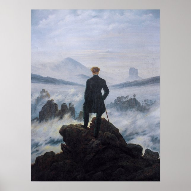Wanderer Above the Sea of Fog – Friedrich Poster (Vorne)