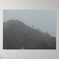 Wanderer auf dem Knife Edge Trail, Kathadin, Maine