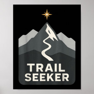 Wanderer Bergwandern für Naturliebhaber Poster